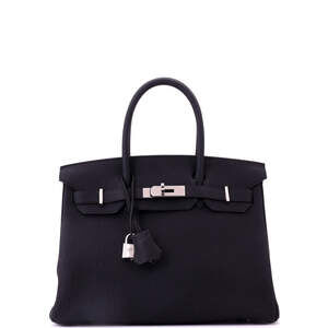 Hermes Birkin 30 Black Togo with Palladium Hardware